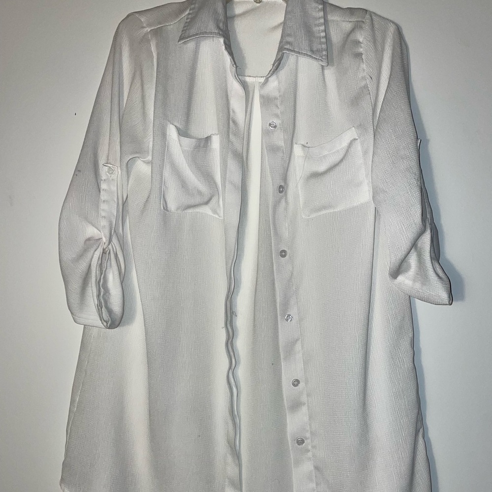 White beach cover up